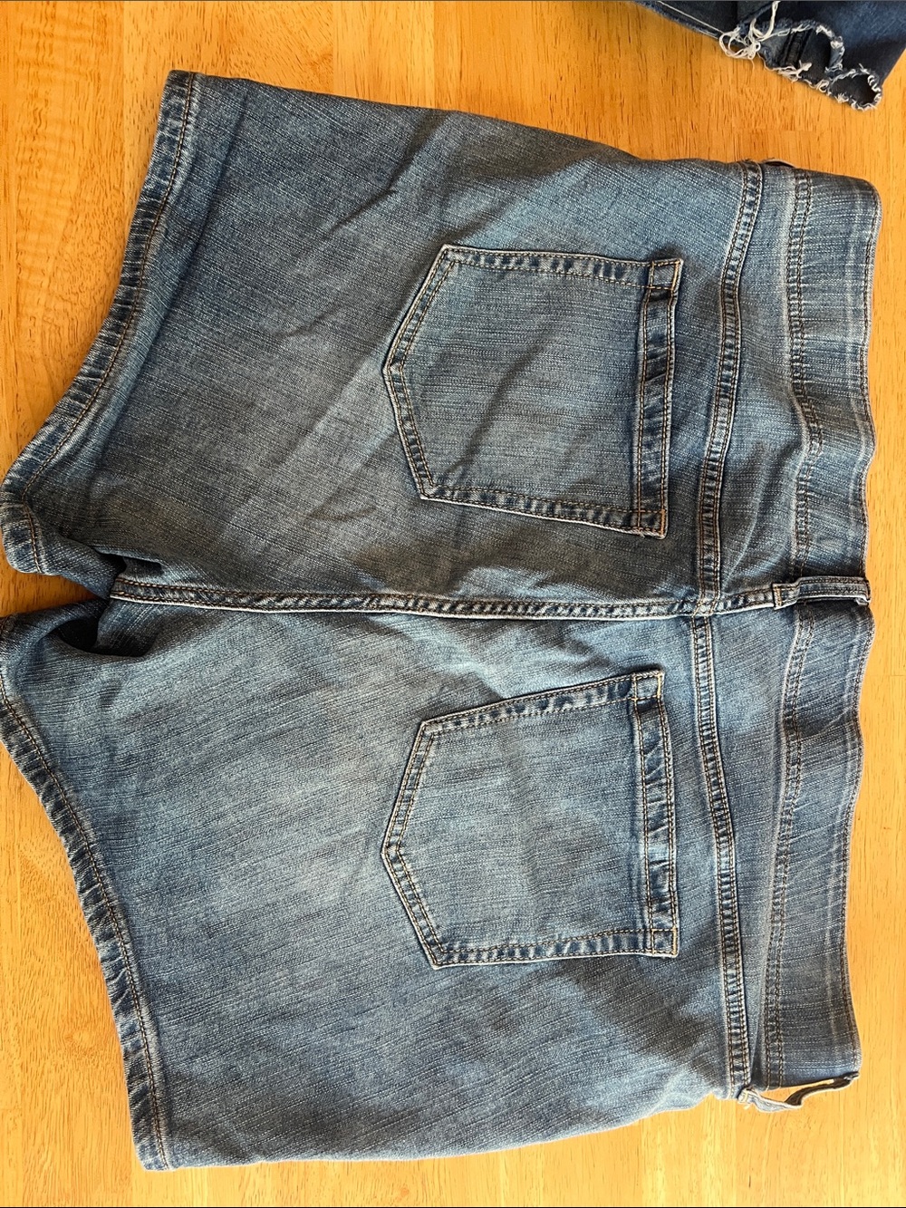 Two-Pair Plus Size Denim Jean shorts  - Light and Dark Blue Wash - Picture 6 of 11